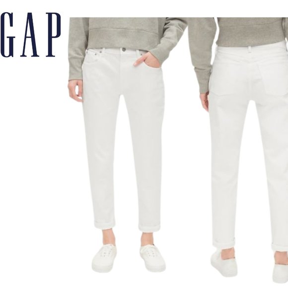 GAP Denim - NEW GAP Mid Rise Girlfriend Jeans White 8, 10 & 12